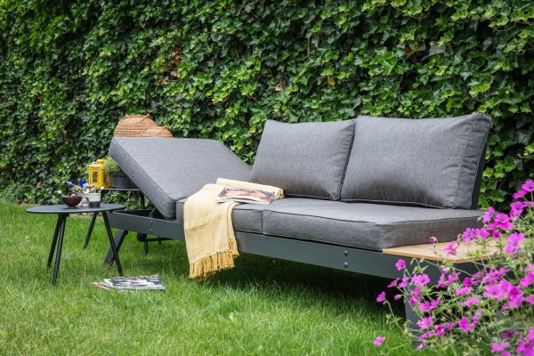 AREZZO Gartenmöbel Loungebank Sofa Nonwood verstellbar