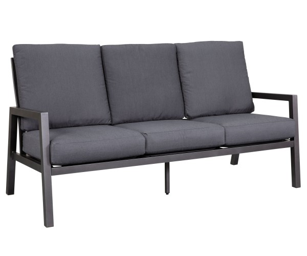 ONTARIO 3 Sitzer Gartenbank Gartenmöbel Sofa mit Alu-Gestell